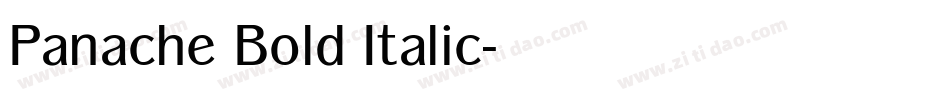 Panache Bold Italic字体转换